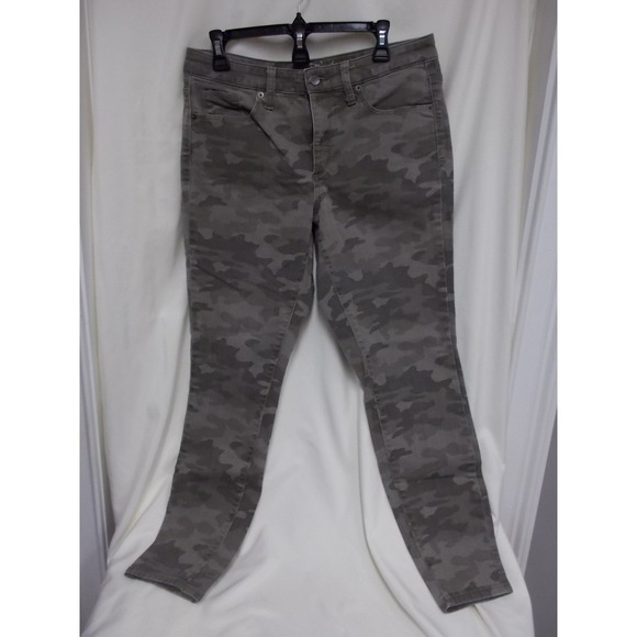 Universal Thread Denim - Universal Thread Womens Camo Skinny Jeans Grey Olive Camouflage Size 10/30R